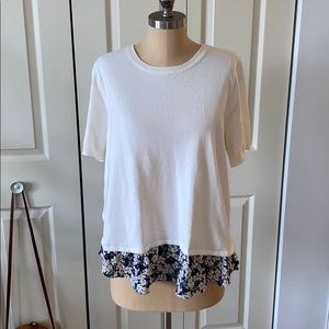 LOFT mixed media tee shirt